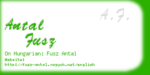 antal fusz business card